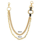 Kobine Unisex Punk Spike Layered Waist Chain