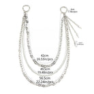 Kobine Unisex Punk Spike Pendant Three‑Layer Waist Chain