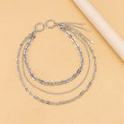 Kobine Unisex Punk Spike Pendant Three‑Layer Waist Chain