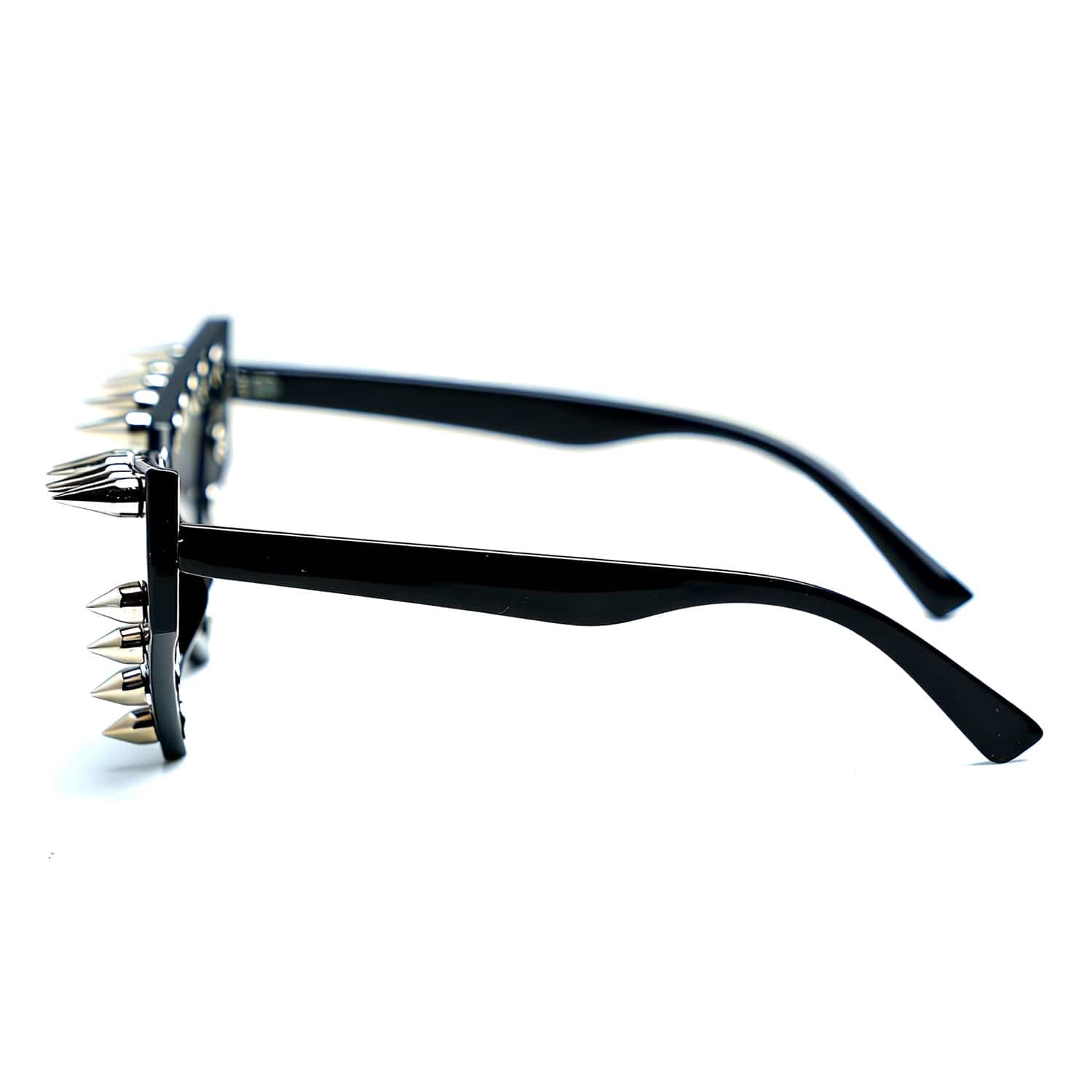 Kobine Unisex Punk Spiked Geometric Cat‑Eye Glasses Sunglasses