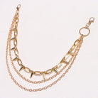 Kobine Unisex Punk Spiked Multilayer Waist Chain