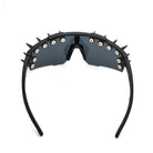 Kobine Unisex Punk Spiked Wrap Around Glasses Sunglasses