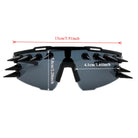 Kobine Unisex Punk Spiked Wrap Around Glasses Sunglasses