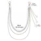 Kobine Unisex Punk Star Decor Multilayer Waist Chain