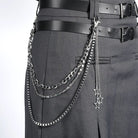 Kobine Unisex Punk Star Decor Multilayer Waist Chain