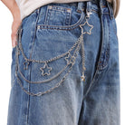 Kobine Unisex Punk Star Multilayer Waist Chain