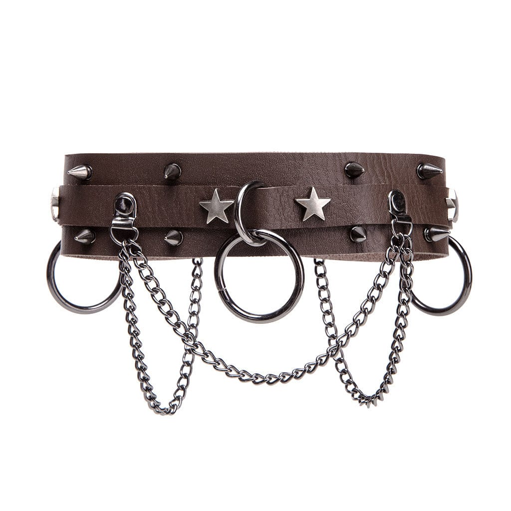 Kobine Unisex Punk Star Rivet Ring Choker