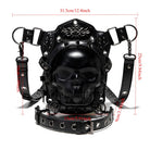 Kobine Unisex Punk Studded Skull Chained Bag