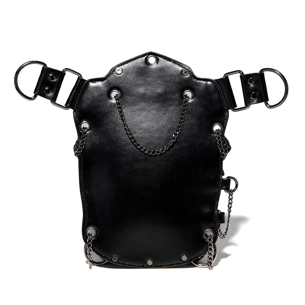 Kobine Unisex Punk Studded Skull Chained Bag