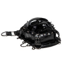 Kobine Unisex Punk Studded Skull Chained Bag
