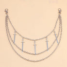 Kobine Unisex Punk Sword Pendant Multilayer Waist Chain