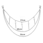 Kobine Unisex Punk Sword Pendant Multilayer Waist Chain