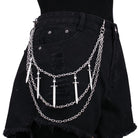 Kobine Unisex Punk Sword Pendant Multilayer Waist Chain