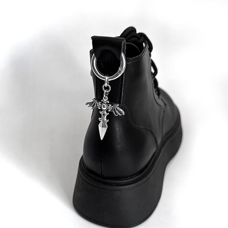 Kobine Unisex Punk Wing Cross Shoe Charms Shoe Accessories