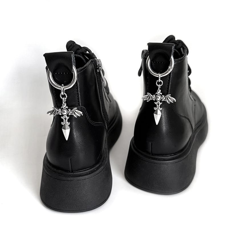 Kobine Unisex Punk Wing Cross Shoe Charms Shoe Accessories