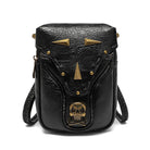 Kobine Unisex Steampunk Skull Studded Mini Bag