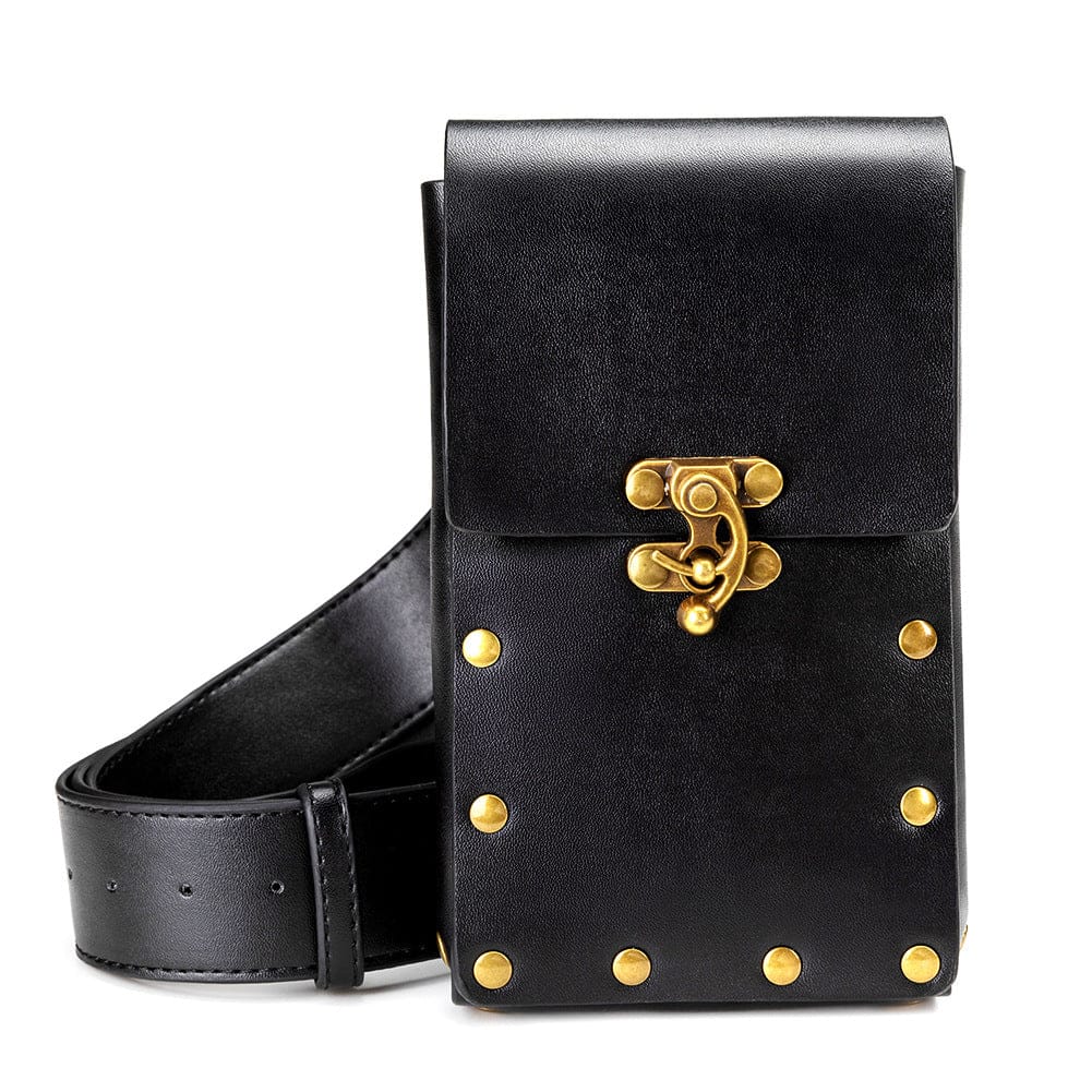 Kobine Unisex Vintage Rivet Buckle Waist Bag