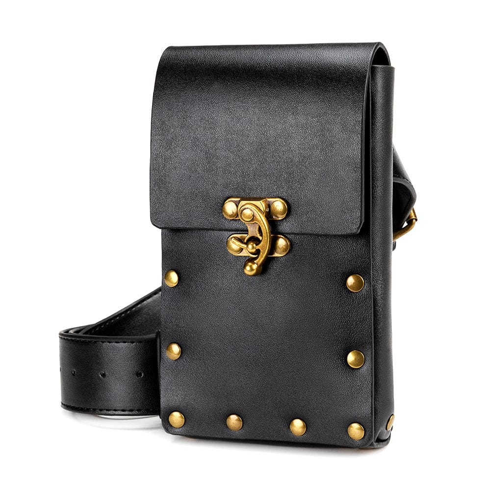 Kobine Unisex Vintage Rivet Buckle Waist Bag