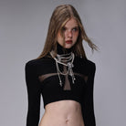 Kobine Women's Gothic Angel Pearl Choker