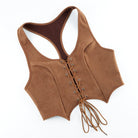 Kobine Women's Gothic Batwing Hem Lace-up Overbust Corset