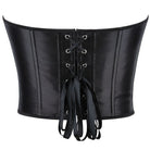 Kobine Women's Gothic Batwing Hem Zipper Overbust Corset