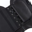 Kobine Women's Gothic Batwing Hem Zipper Overbust Corset