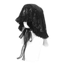 Kobine Women's Gothic Beaded Fringe Floral Lace Veil