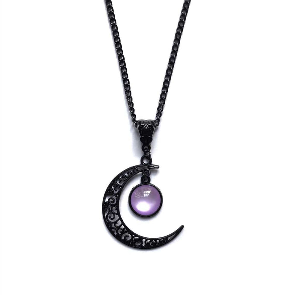 Kobine Women's Gothic Beaded Moon Necklace