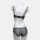 Kobine Women's Gothic Bowknot Sheer Lace Lingerie Set