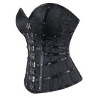 Kobine Women's Gothic Buckle Strap Lace-up Overbust Corset