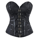 Kobine Women's Gothic Buckle Strap Lace-up Overbust Corset