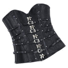 Kobine Women's Gothic Buckle Strap Lace-up Overbust Corset