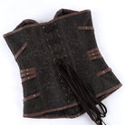 Kobine Women's Gothic Buckle Strap Lace-up Overbust Corset