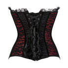 Kobine Women's Gothic Buckles Lace Overbust Corsets