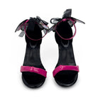 Kobine Women's Gothic Butterfly Decor Ankle‑Strap Buckle Open‑Toe Stiletto Heel Sandals