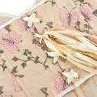 Kobine Women's Gothic Butterfly Embroidered Overbust Corset