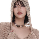 Kobine Women's Gothic Button Necklace