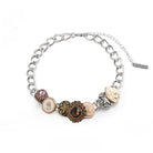 Kobine Women's Gothic Button Necklace