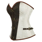 Kobine Women's Gothic Contrast Color Jacquard Overbust Corset
