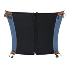 Kobine Women's Gothic Copper Piece Tassels Zip Overbust Corset