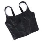 Kobine Women's Gothic Croc Embossed Strap Overbust Corset