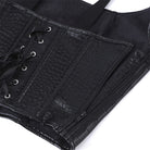 Kobine Women's Gothic Croc Embossed Strap Overbust Corset