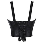 Kobine Women's Gothic Croc Embossed Strap Overbust Corset