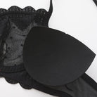 Kobine Women's Gothic Embroidered Heart Mesh Lingerie Set
