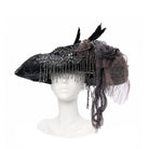 Kobine Women's Gothic Feather Beaded Fringe Hat