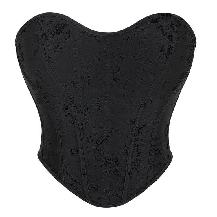 Kobine Women's Gothic Flannelette Zipper Overbust Corset