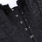Kobine Women's Gothic Floral Jacquard Halter Lace-up Overbust Corset
