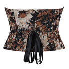 Kobine Women's Gothic Floral Jacquard Lace-up Underbust Corset