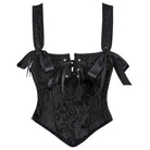 Kobine Women's Gothic Floral Jacquard Shoulder Straps Overbust Corset