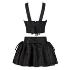 Kobine Women's Gothic Floral Jacquard Shoulder Straps Overbust Corset